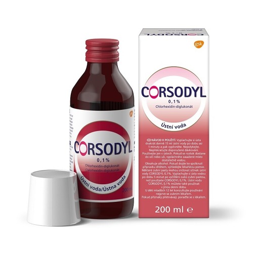 Corsodyl ústní voda 0.1% 200ml Corsodyl ústní voda 0.1% 200ml